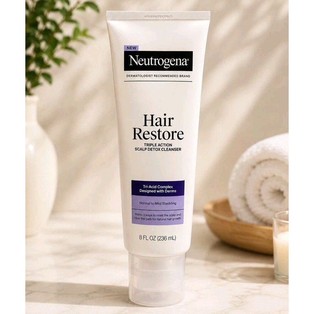 Neutrogena Hair Restore Triple Action Scalp Detox Cleanser Tri Acid Complex 8 Oz